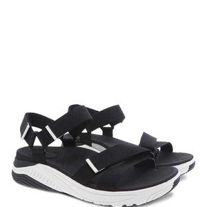 Dansko Racquel Sandal, Black, EU 40 (US Women's 9.5-10)